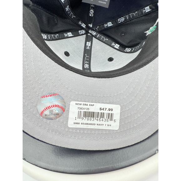 New Era Seattle Mariners Corduroy 59FIFTY Hat 7 3/4 Cap 2001 All Star Game Patch - Picture 6 of 8